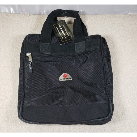 Rossignol Hand Bag Black Mens Double Top Handles Zipper Strap Carry NWT